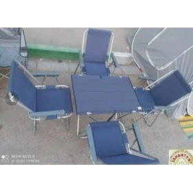 ست چهار نفره صندلی ساحلی تاشو و میز مسافرتی