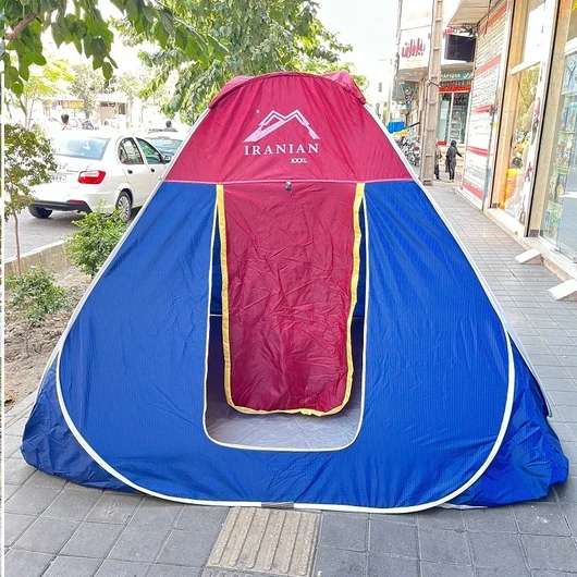 چادر مسافرتی 12 نفره مدل فنری تاشو کف ضخیم سفری ماشین صندلی موتور خودرو کد34