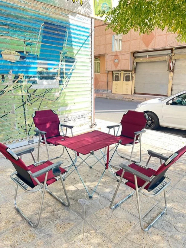 ست میز و صندلی ۴ نفره پلاس با 12 فنر بسیار مقاوم